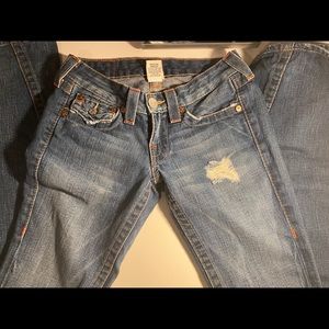 True religion low rise bootcut jeans